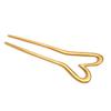 Minimalist Style Heart Shape Hairpin for Hairstyle Hair Accessories 18K Gold Plated Stainless Steel Waterproof Gift