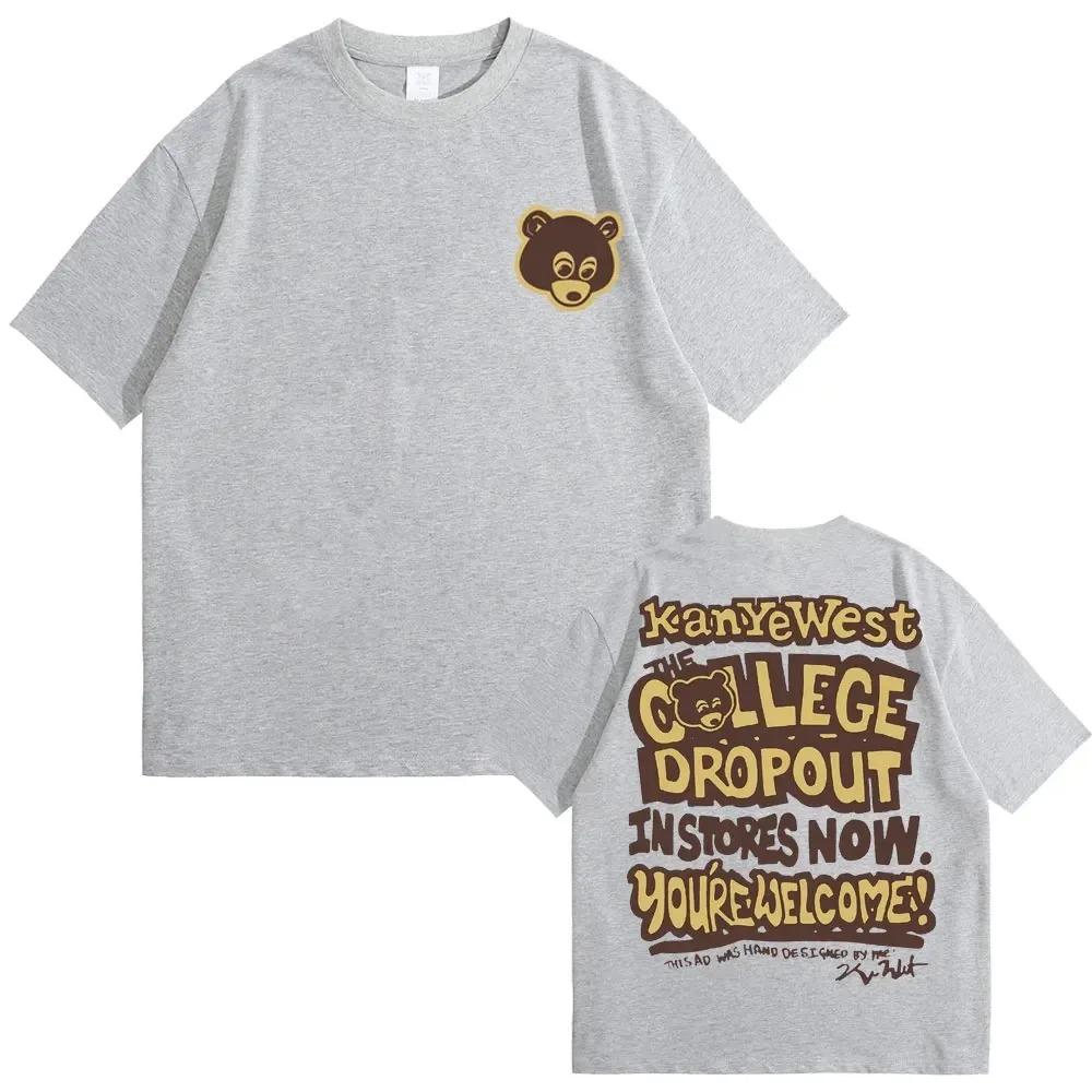 Kanye West The College Dropout Graphic TShirt Unisex Vintage Hip Hop Rap Casual Streetwear Tops Women And Unisex Tshirts