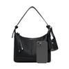Women's Textured Hobo Bag Stylish Shoulder Bag with Detachable Small Pouch for Daily Use