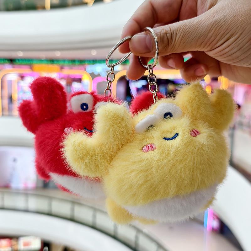 Adorable Crab & Lobster Plush Keychain Charm