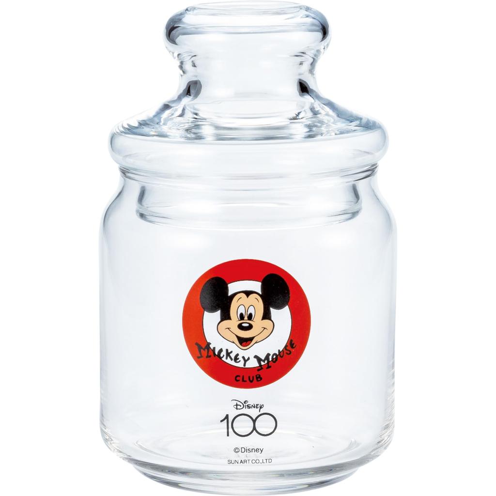 Sun Art Walt Disney Company 100th Anniversary D100 Mickey Mouse Club Canister Glass Retro Pop Tableware 500ml Tableware Goods Miscellaneous Goods