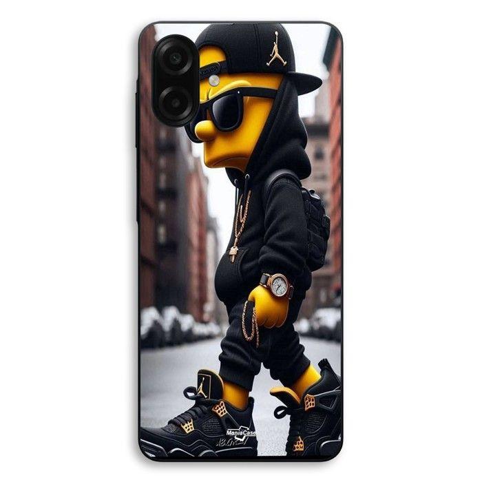 Hülle Für Samsung Galaxy A08 Simpson Bart Jordan Maniacase schwarz