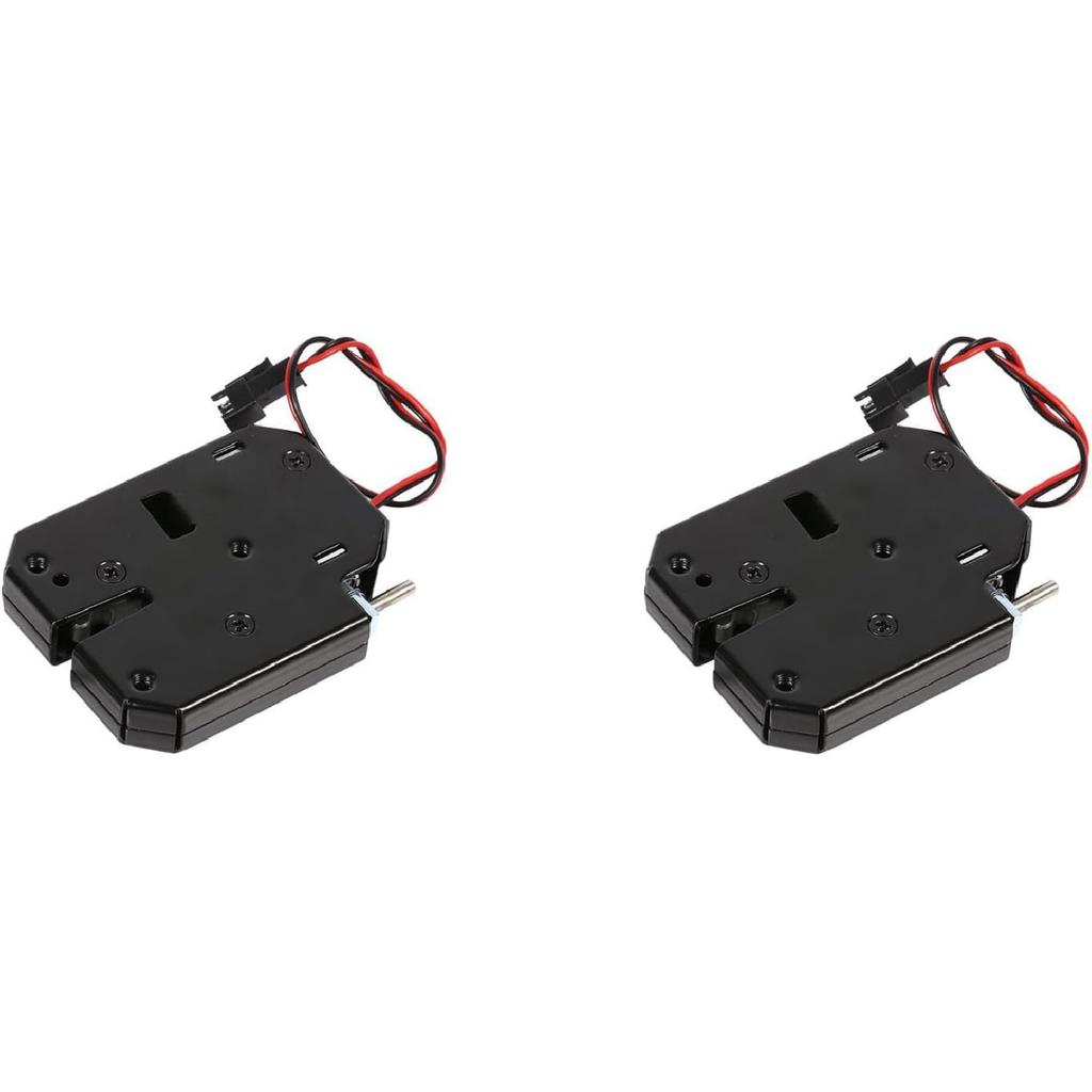 2Sets Electronic Cabinet Lock, DC 12V 2A Electromagnetic Electric Control Cabinet Drawer Lockers Carbon Steel Solenoid Cabinet Spring Lock Mini