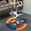1pc Color Wheel Chair Carpet for Office Non-Slip, Lightweight, Machine Washable Rug for Office, Room - Holiday Decoryy251016005