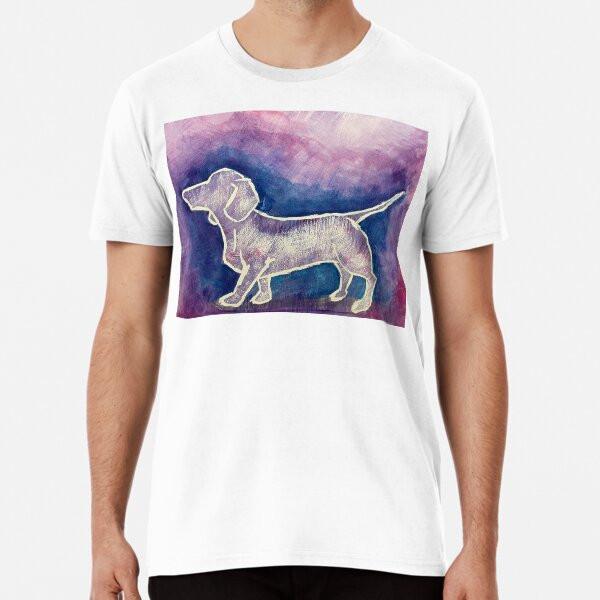 Wiener Dog in Purple  Premium T-Shirt S to 5XL Made in the AU/USA T-Shirt