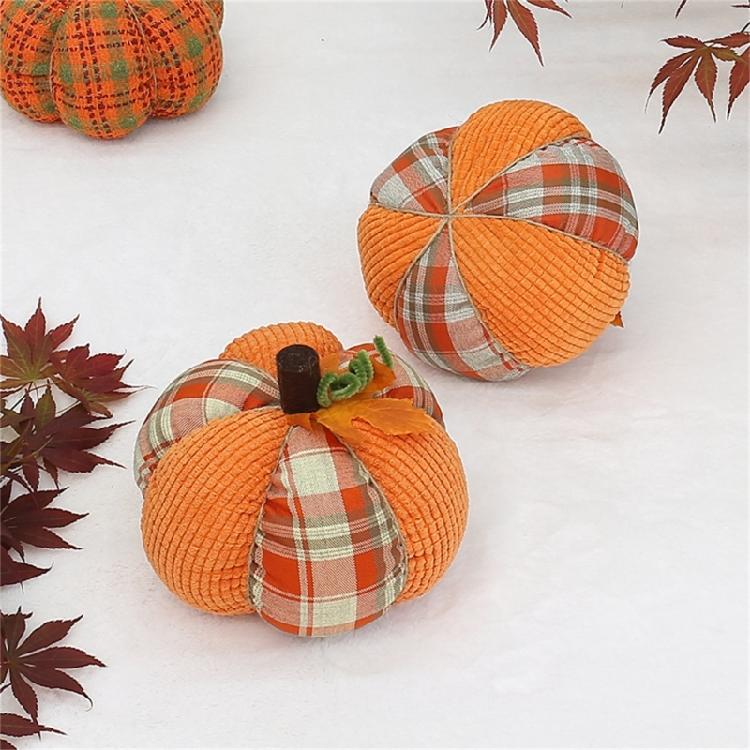 Colorful Thanksgiving Pumpkin Cotton Fabric Pumpkin Artificial Harvest Decorative Pumpkin