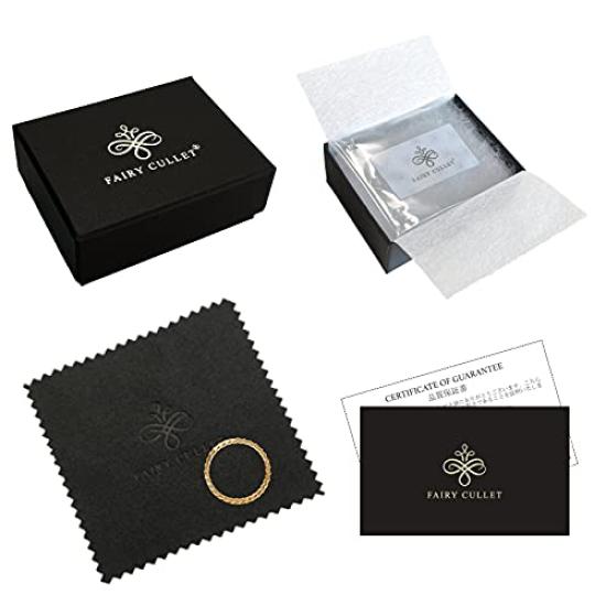 18K Gold Double Curb Chain Made In Japan Inner Diameter Outer Diameter [FAIRY CULLET] Ring, 6-Sided Ring, Thin, (Size 15, 17.66mm, 20.4mm)