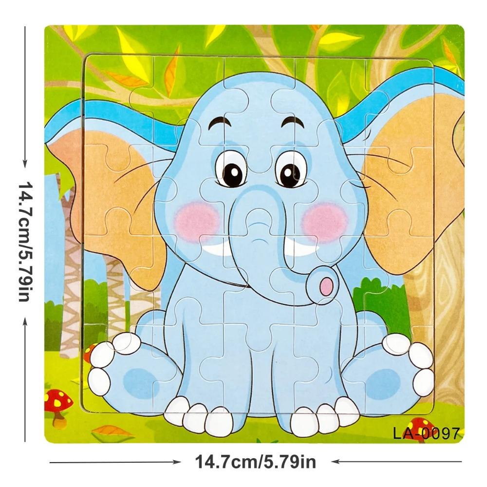 1ks 14,7cm/5,79in Drevené puzzle Dopravné vozidlo Morský živočích Štýl Puzzle Hra Vzdelávacia hračka pre deti