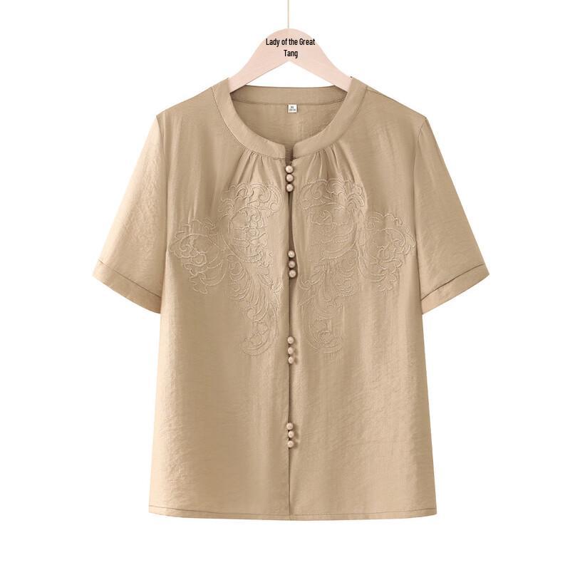 

Elderly Women s Casual Short-Sleeve Shirt 5XL
