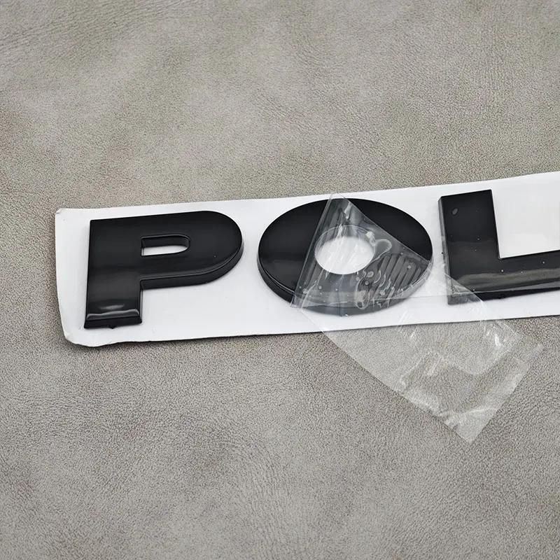 VEMZG1 For VW Volkswagen Jetta MK5 Golf 3D ABS Chrome Logo POLO Emblem Letters Sticker Car Rear Trunk Badge For Volkswagen VW Polo 5 6