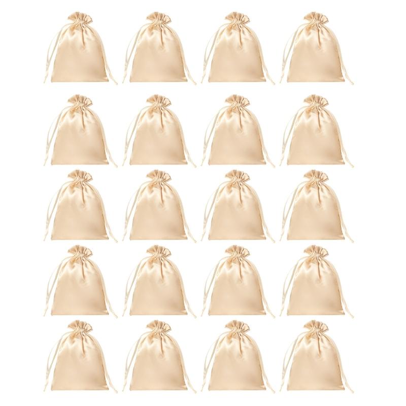 Candy and Jewelry Gift Bags 20 Pack In Smooth Fabric with Pull Tie for Sachets Guest Gifts and Home Storage Use