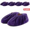 5 Pair Reusable Velvet Fabric Shoe Covers Non-slip Adult Washable Keep Floor Carpet Cleaning Indoor Outdoor Shoe Protector Cover