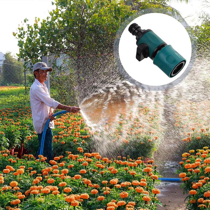 Rychlokonektor zahradní hadice Inline uzavírací ventil, multifunkční zahradní nástroj pro zalévání a zavlažování