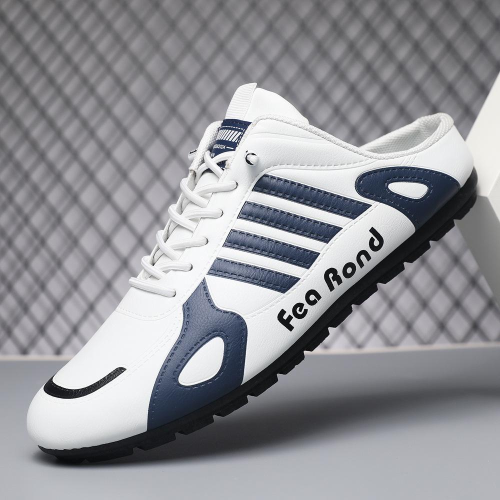 Men's shoes summer 2025 new classic bag head drag non-slip outer wear breathable half tray lazy one pedal Doudou shoes men