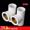 PVC Water Pipe T-Connector with Copper Internal Thread