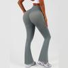 Solid Color High Waist Yoga Leggings - Slim Fit, Flared, Body Shaping, Quick Dry, Casual Fitness Sports Pants