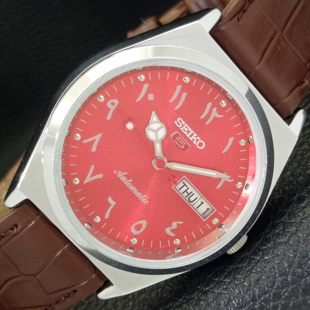 

ОТРЕМОНТИРОВАННЫЕ ВИНТАЖНЫЕ МУЖСКИЕ АВТОМАТИЧЕСКИЕ ЧАСЫ SEIKO 5 6309A ЯПОНИЯ С КРАСНЫМ ЦИФЕРБЛАТОМ a441287-5 Sk-a441287