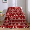 Xmas Reindeer Knit Flannel Blanket Warm Soft Halloween Christmas Couch Warm Cozy Decorative Decor Gift For All Season