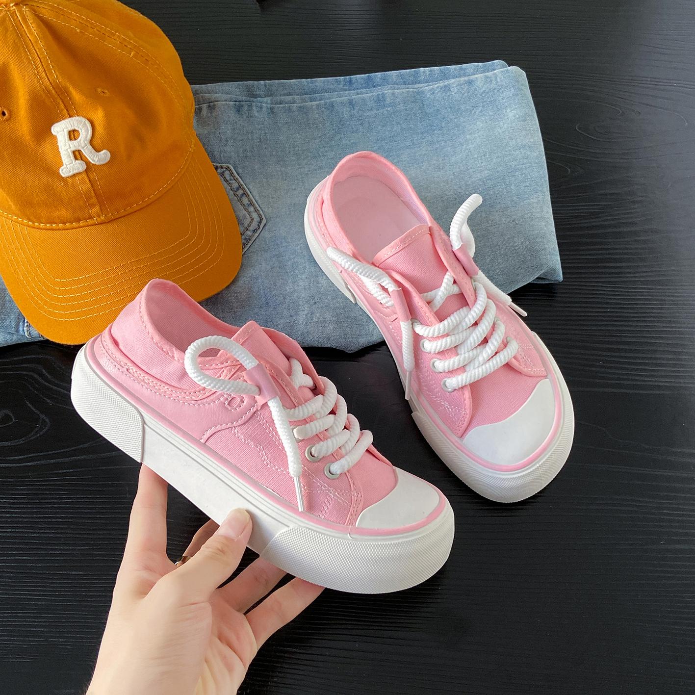 

Молочные и уродливые милые туфли с широким носком и толстой подошвой для женщин 2024 года, новые оригинальные туфли Mango Head с юбкой, белые туфли 40 розовый