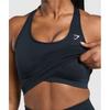 Gymshark Lift Seamless Midi Tank With Shelf Midnight Blue Black Marl B2c9q Ucvj