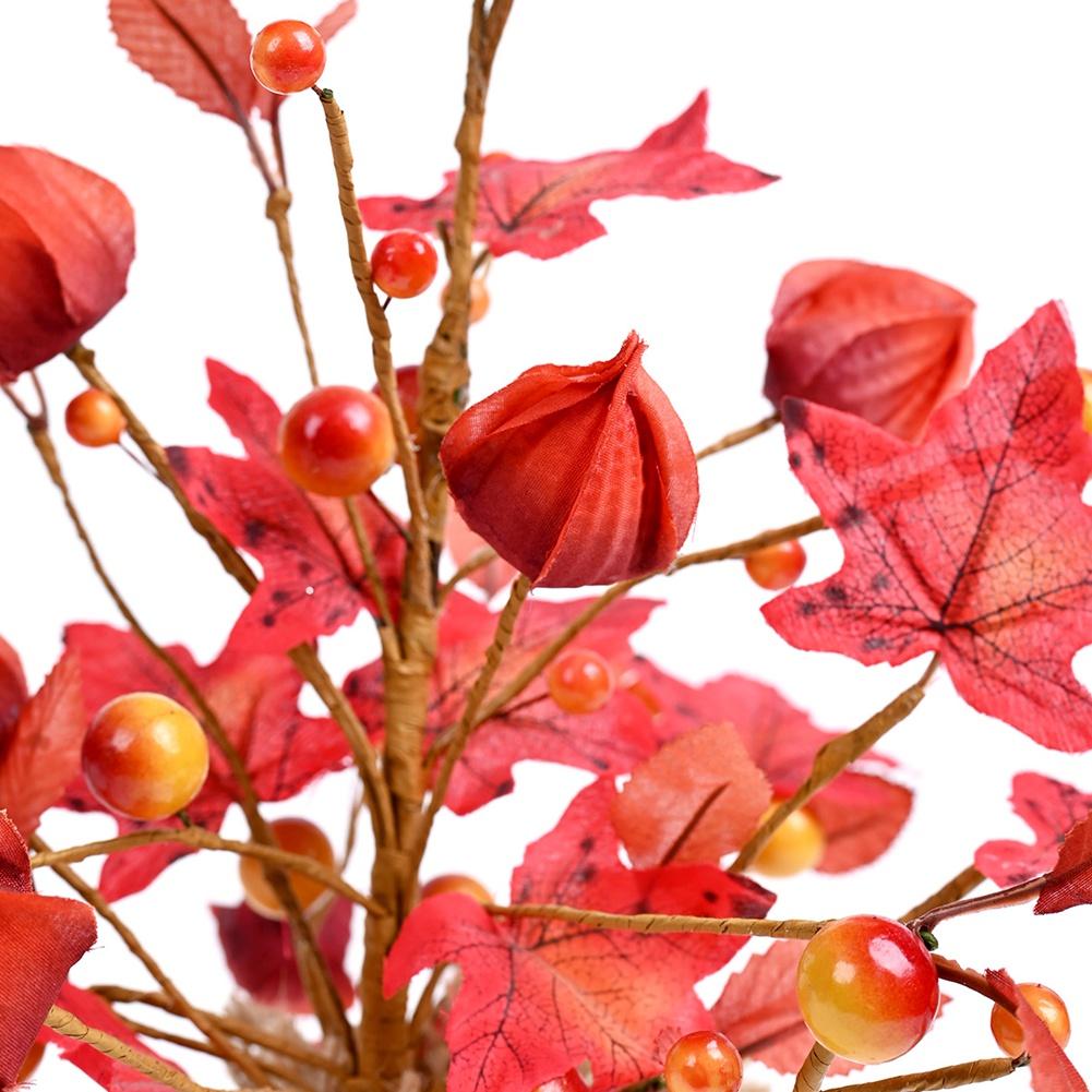 Mini Maple Ornaments Plastic Artificial Flower Home Furnishing Soft-Mounted Desktop Ornament