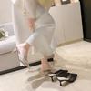 Summer Bag Head Half Drag Women Wear Thin Heels Retro Mesh High Heels Cool Slippers Pointed Shoes Women