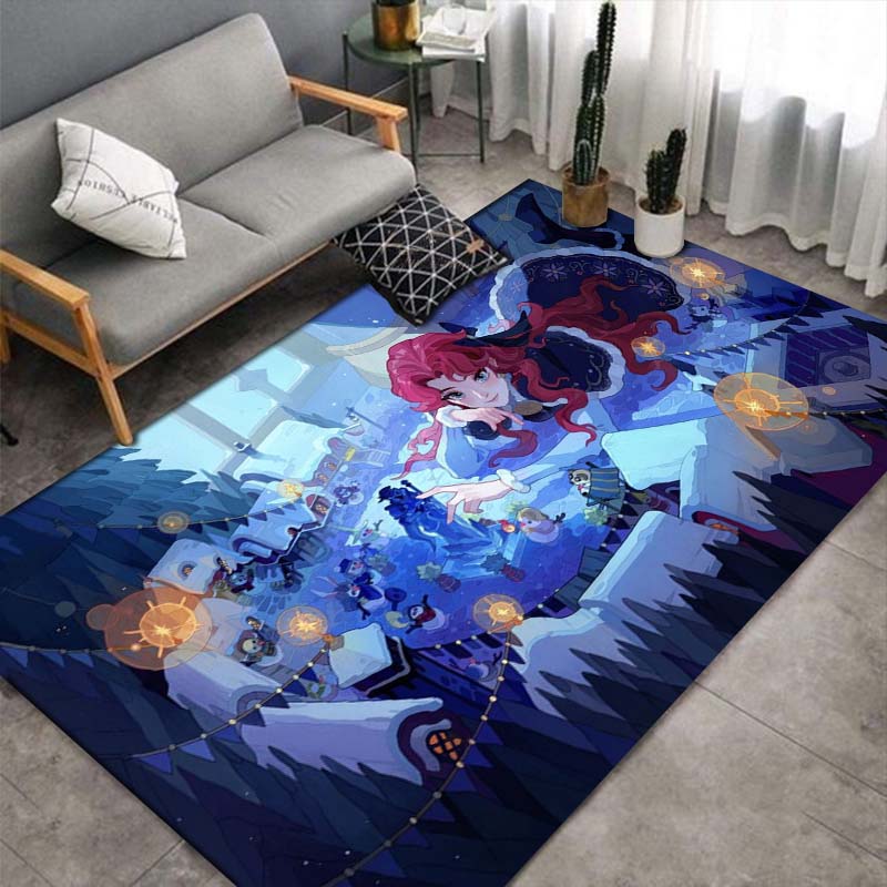 AFK Journey Game Characters Area Rug, Fantasy Anime Print Non-Slip Floor Carpet for Bedroom