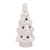Light Up Ceramic Xmas Tree   Lighted Xmas Tree Figurine Battery Operated for Home Tabletop Holiday Decoration