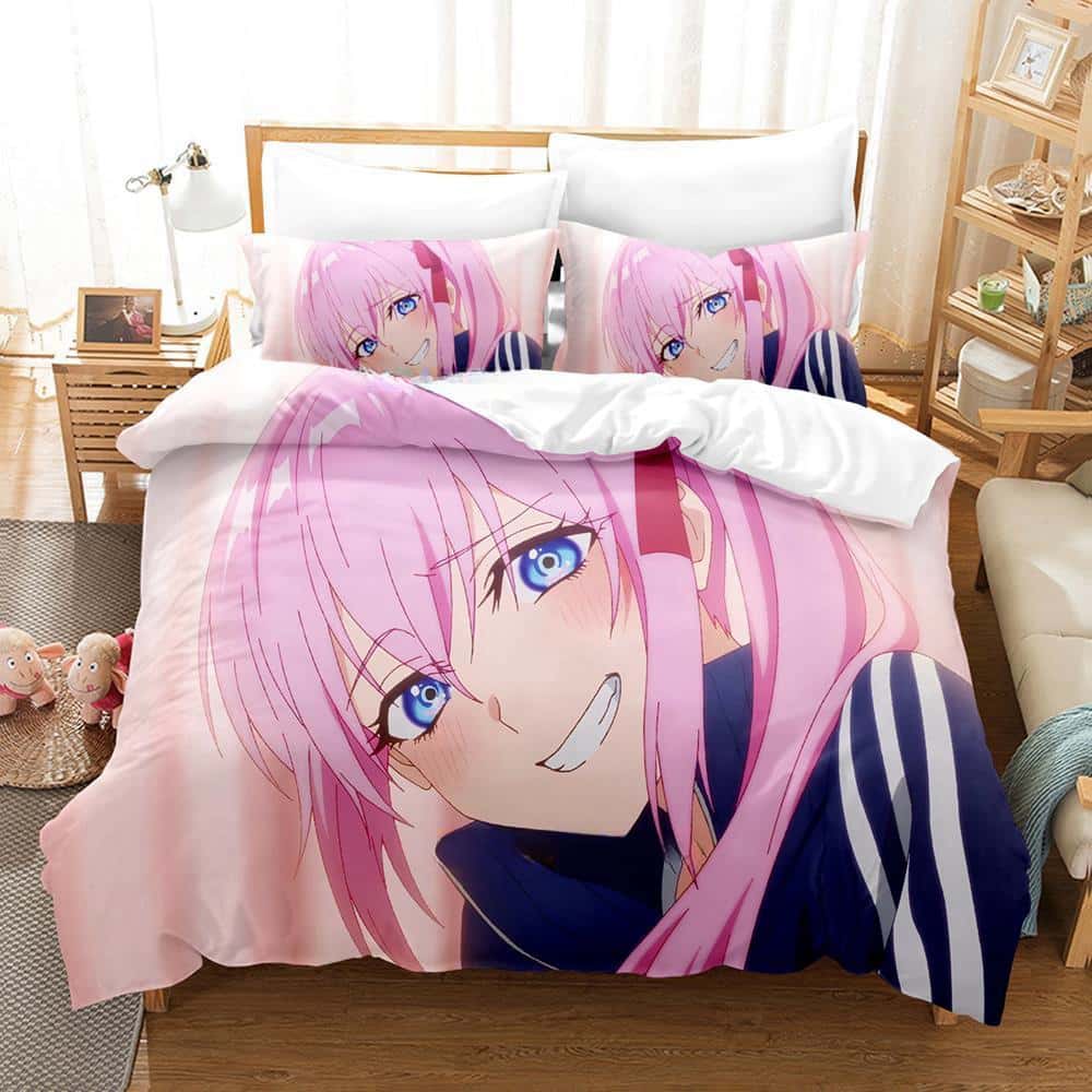 New Shikimori's Not Just a Cutie Bedding Set Cartoon Anime Three-piece Set Adult Kid Bedroom Duvet Cover Sets 3D Kawaii Girls