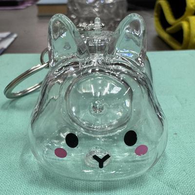Scatola portaoggetti in pelo di coniglio Portachiavi Ciondolo Scatola ricordo per peli di animali domestici Scatola da collezione commemorativa per animali domestici Ciondolo per borsa Decorazione fai-da-te Regalo
