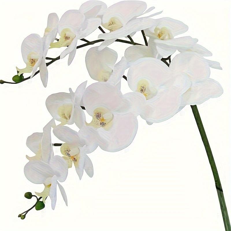 1PC of Retro White Orchid Artificial Butterfly Orchid, Long Stem, Ideal for Home and Kitchen Decoration, Desktop Display, Butterfly Orchid Decoration.