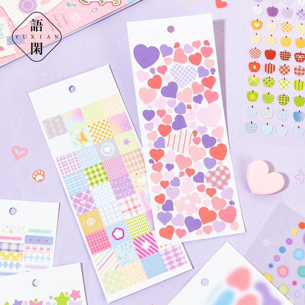 30sheets/lot Kawaii Stationery Stickers Color Palette Diary Planner Decorative Mobile Stickers Scrapbooking DIY Craft Stickers