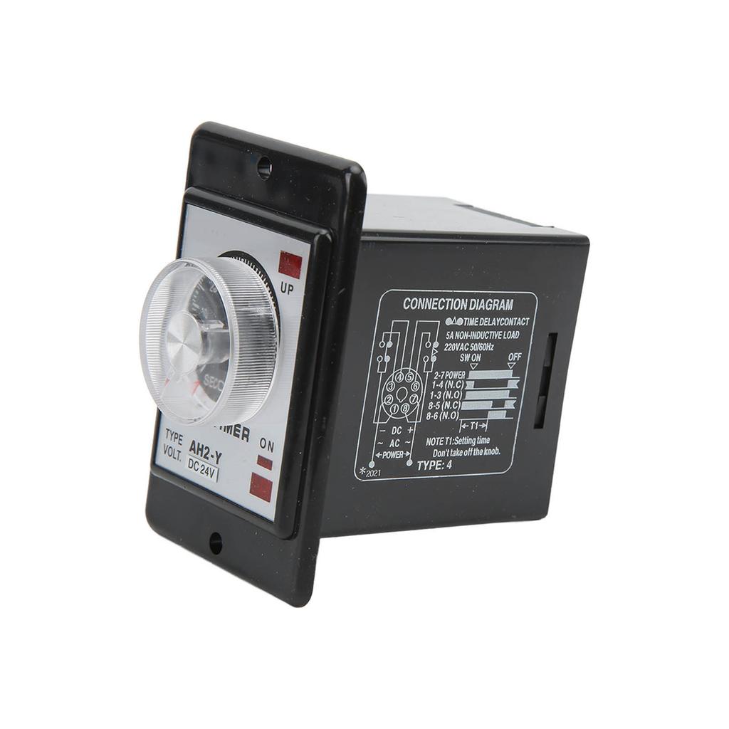 AH2‑Y 60S Zeitschaltrelais Kleiner Zeiger Zeitregler Drehknopfsteuerung Zeitschaltrelais 8 Pins Timer24VDC