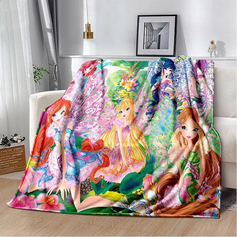 Butterfly Fairy Winx Club Ballet Girl Soft Plush Blanket,Flannel Blanket Throw Blanket for Living Room Bedroom Bed Sofa Picnic