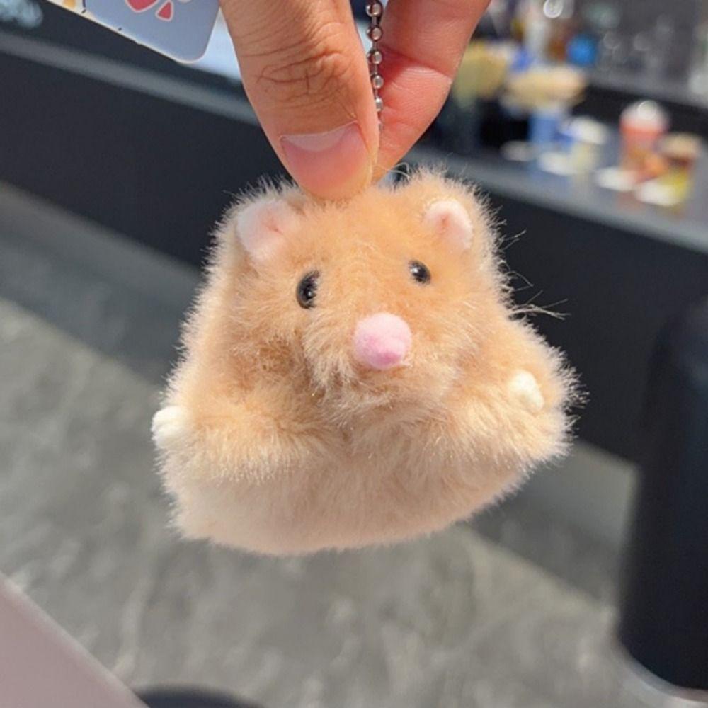 Bean Bag Fluffy Mouse Keychain Bag Charm Rat Plush Doll Soft Fabric Hamster Pendant Kids Toy