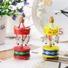 6Pcs Mini Christmas Wooden Carousel Gifts Xmas Carousel Hanging  Home Party Decor