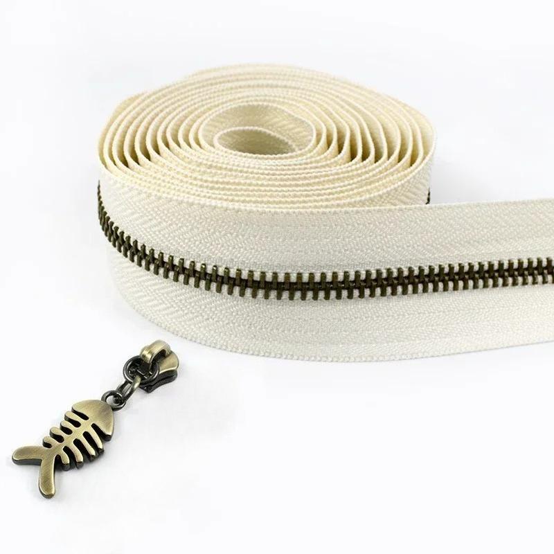 1/2/3/5M Meetee 5# Rollen-Metallreißverschlüsse mit Schiebern Tasche Schuhe Jacke Dekor Verschluss Reißverschluss nach Metern DIY Reparatur Nähzubehör