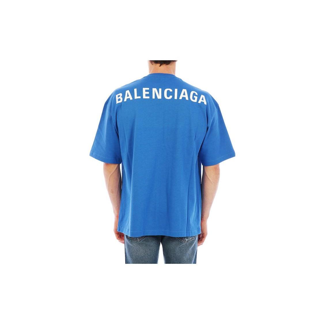 Balenciaga Back Print Logo Cotton T-Shirt