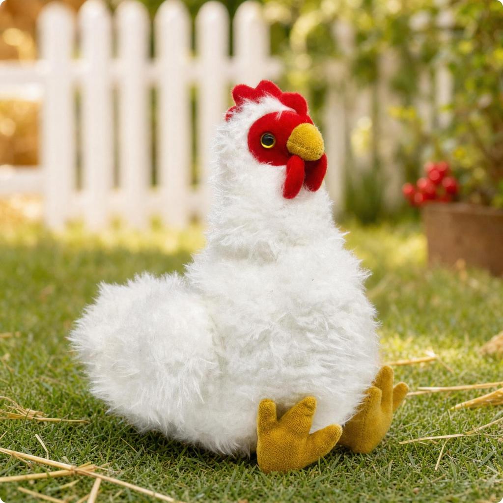 Stuffed Chicken Soft Cuddly Mother Hen for Kids, Young Children, Playroom,