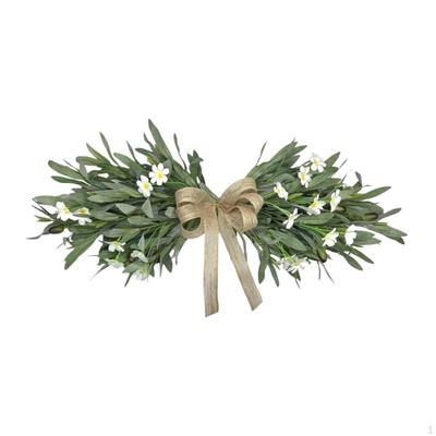 Artificial Flowers Wreath Olive Daisy Door Front Ornament Decoration Spring for Office