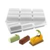 Neue 9-Hohlraum-Silikonform 3D-Stick Halbzylindrische Lange Streifenform Schokoladentrüffel-Mousse-Kuchen-Dessertform DIY Backformen