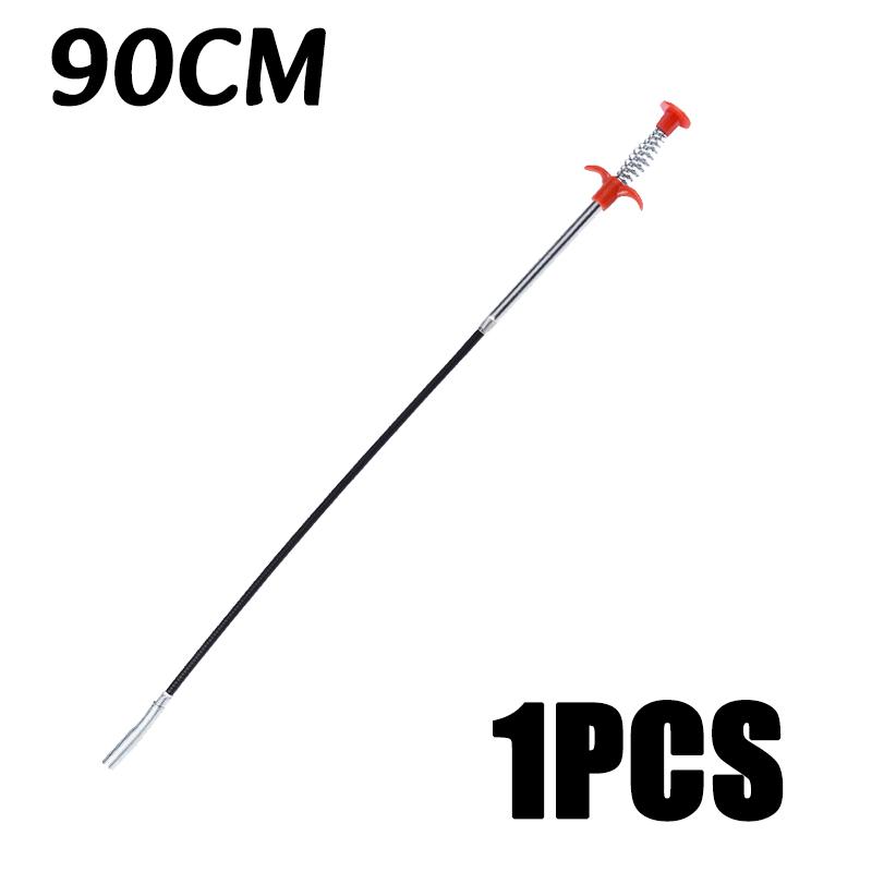 1/3PC 60/90/160cm Multifunctional Spring Pipe Dredge Tool With Grapple Hook Sewer Dredge Pipeline Toilet Kitchen Cleaning Tools