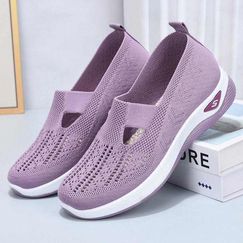 

Shoes women s 2024 summer new middle-aged and elderly mother shoes soft-soled breathable women s casual shoes 40 фіолетовий