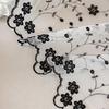 1 pièce Rideau Transparent Brodé Floral Style Campagne Française NAPEARL, Rideau Translucide Dentelle Ondulée pour Salon Chambre Décoration de Maison