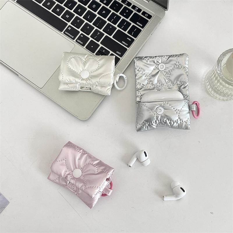 Headphone Case Bows Data Cable Storage Bag Portable Data Cable Earphone Organizer Earphone Storage Bag Earphone Bag