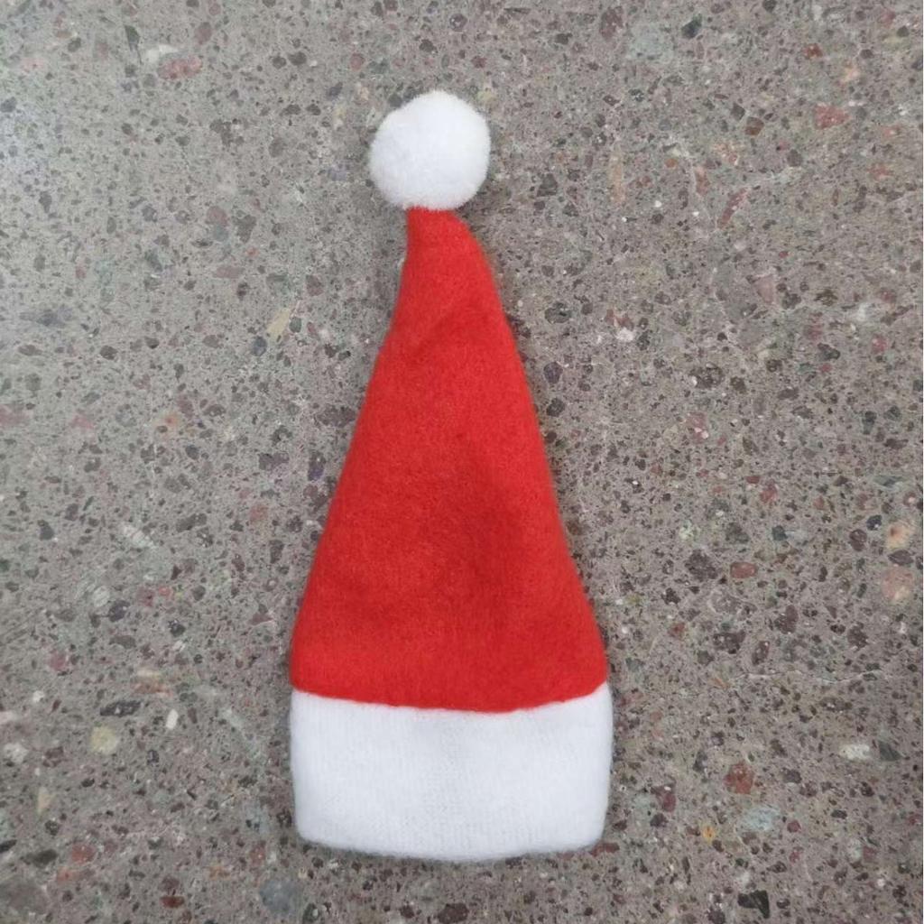 Christmas Decorations 30 Pieces Christmas Hats Non-Woven Hats Christmas Hats Cutlery Covers Christmas Wine Bottle Decorations Wine Bottle Covers