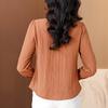 Fake Two-piece Kink Long-sleeved Shirt Women's Spring New Fashion Foreign Style Age-reducing Shirt High-end Temperament Top Trend