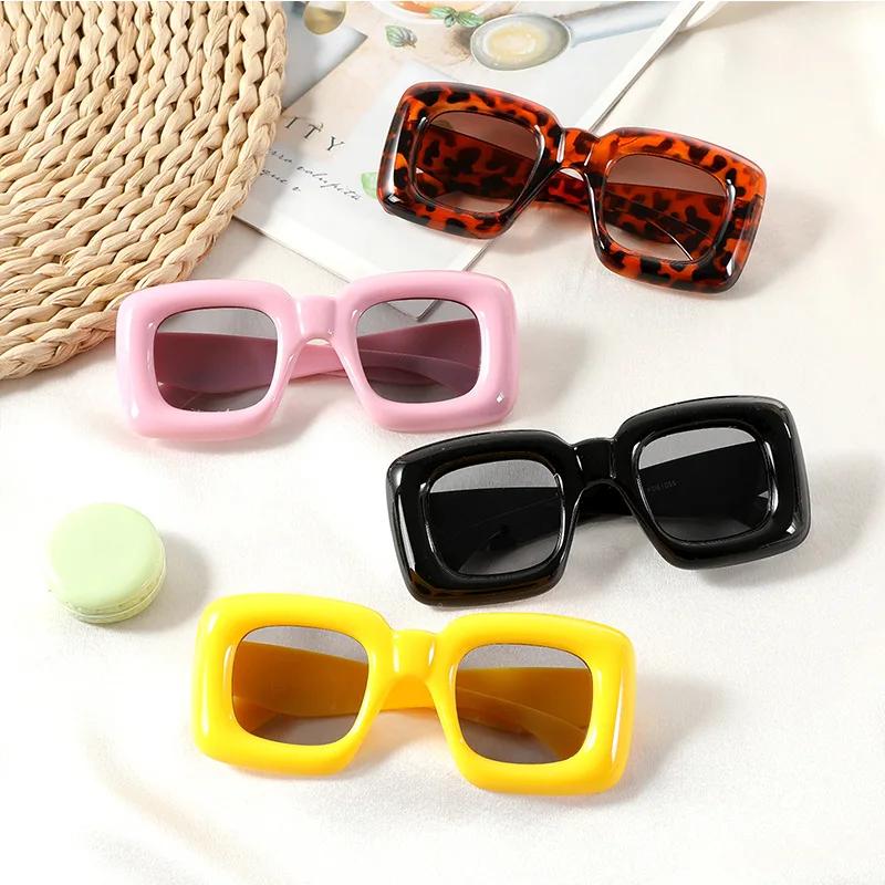 3-12 Years New Style Square Sun Glasses for Boys Girls Y2K Retro Style Design Shades Candy Color Goggle Sun Eyeglasses Kids Children Eyewear
