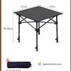 Portable Metal Roll-Up Folding Table for Camping, Picnic, and BBQ