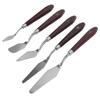 5Pcs Palettes Knife Ergonomic Handle Thick Flexible Blade Good Corrosion Resistance Abstract